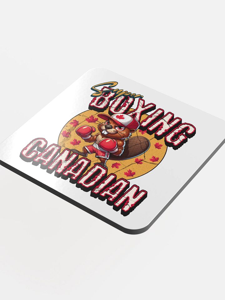 Super Boxing Canadian Beaver Maple Mauler Cork Coaster product image (1)