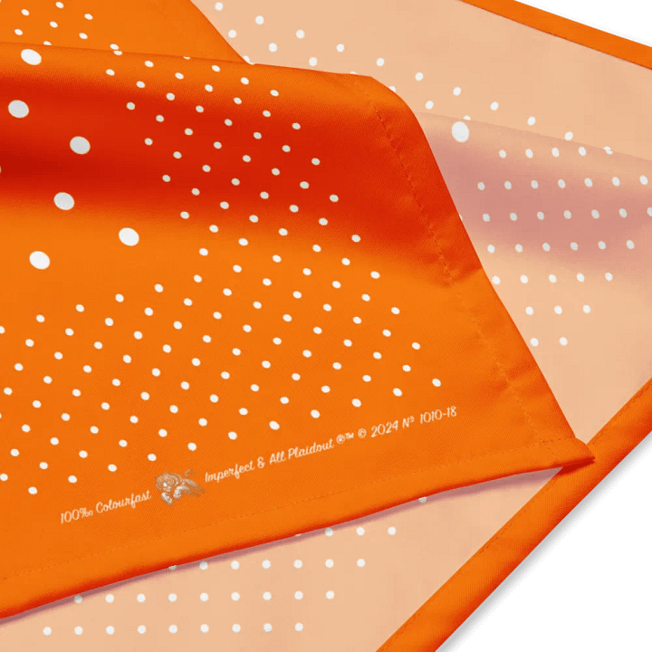 Hunters Orange & White Polka Dot Bandana product image (4)