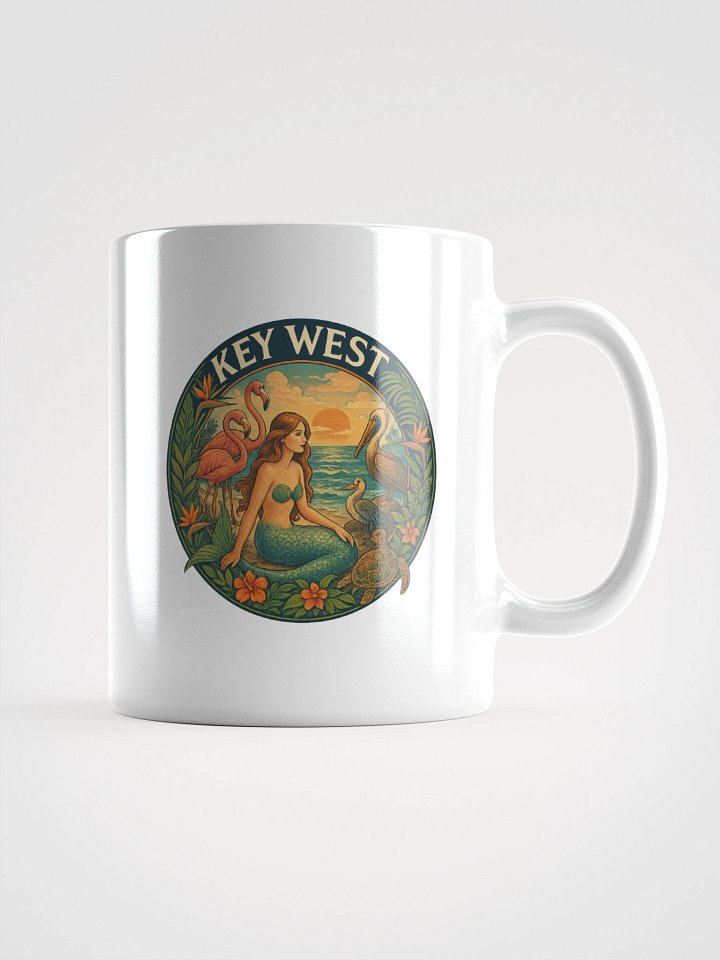 Key West Ceramic Mug with Mermaid, Birds, and Turtle product image (1)