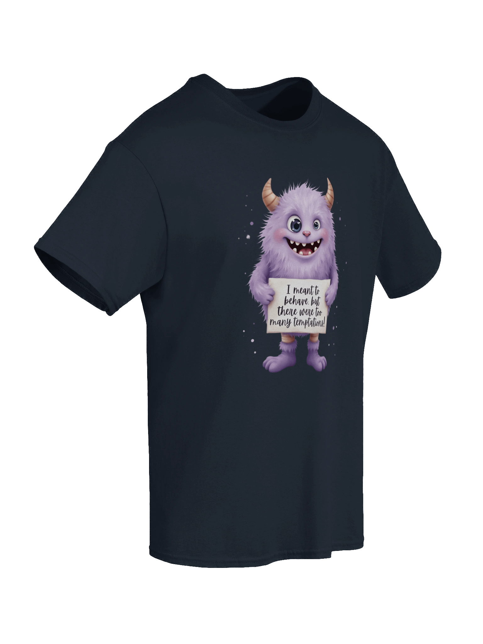 Purple Monster "Too Many Temptations" Sarcastic Tee | Funny Confession Shirt for Women | Relatable Humor Apparel product image (12)