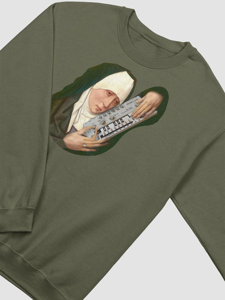 Mater Dolorosa meets Roland TB 303 by Frank Fonik, Techno EDM Classic Crewneck Sweatshirt product image (1)