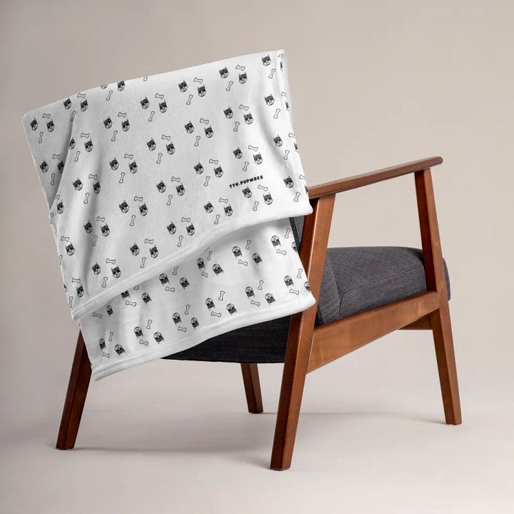Rubberhose Pup & Bone - Throw Blanket product image (2)