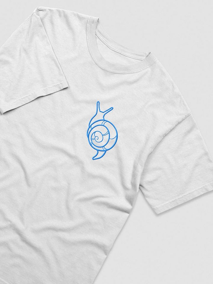 Embroidered Snail Tee - White & Blue product image (1)