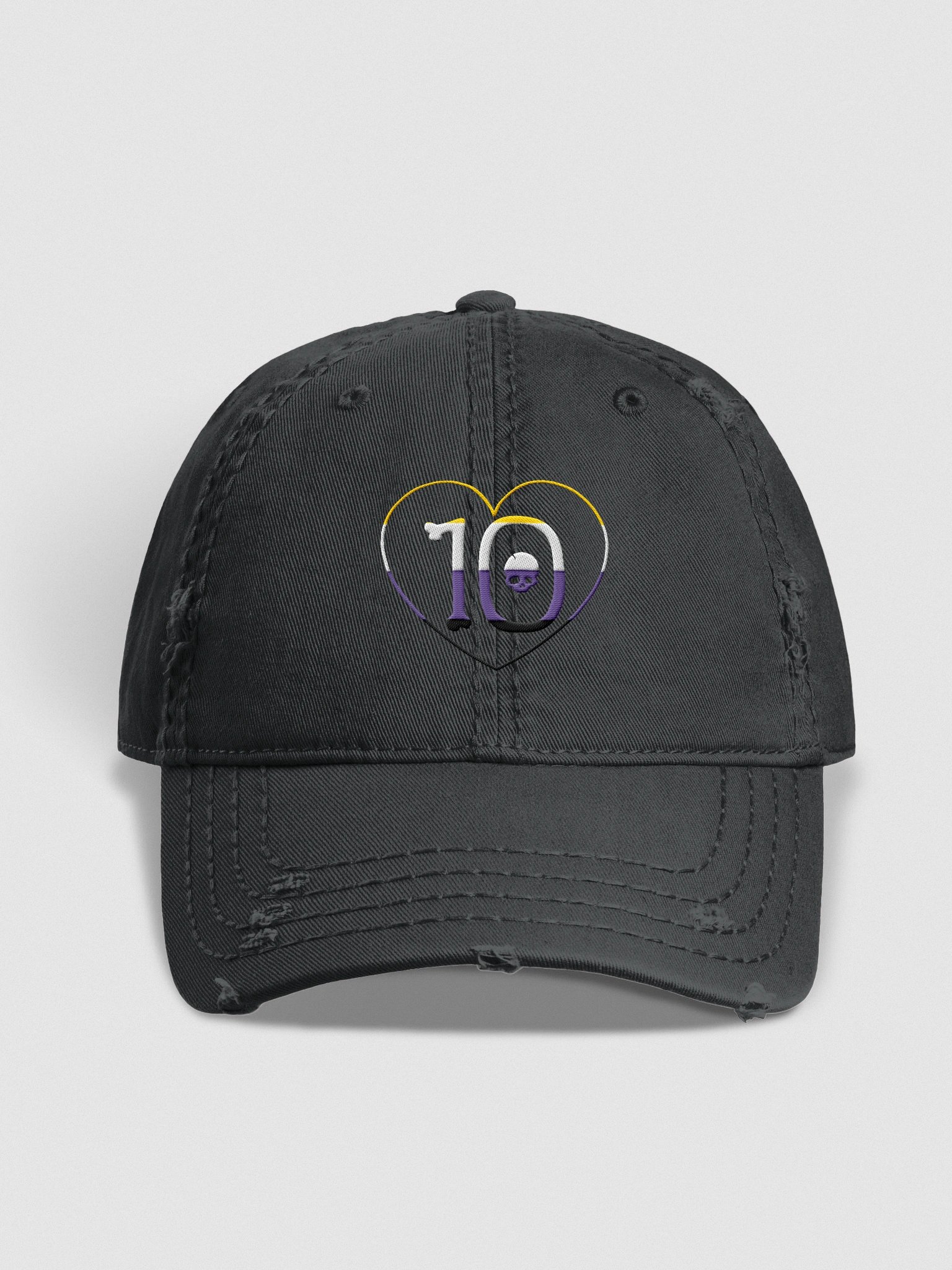 Nonbinary Pride - Distressed Baseball Hat product image (1)