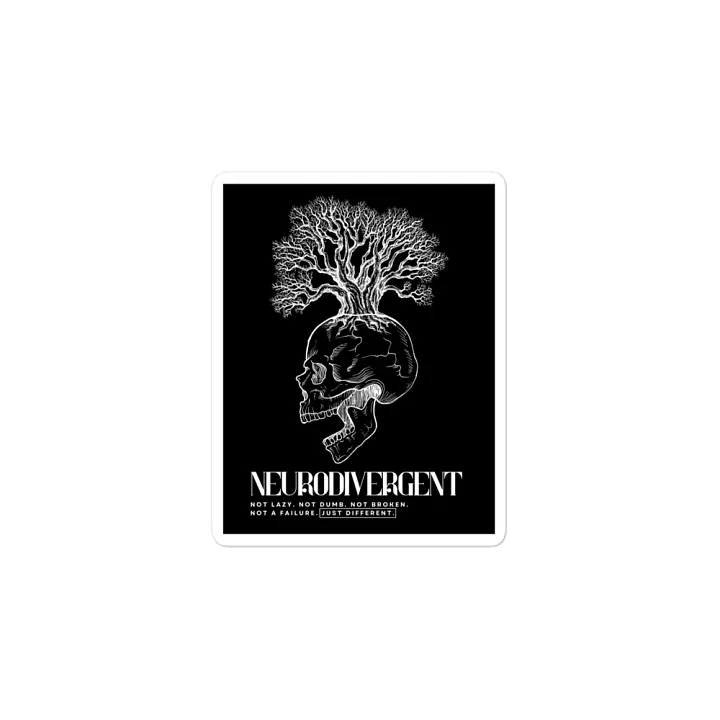 NEURODIVERGENT SKULL die-cut magnet product image (2)