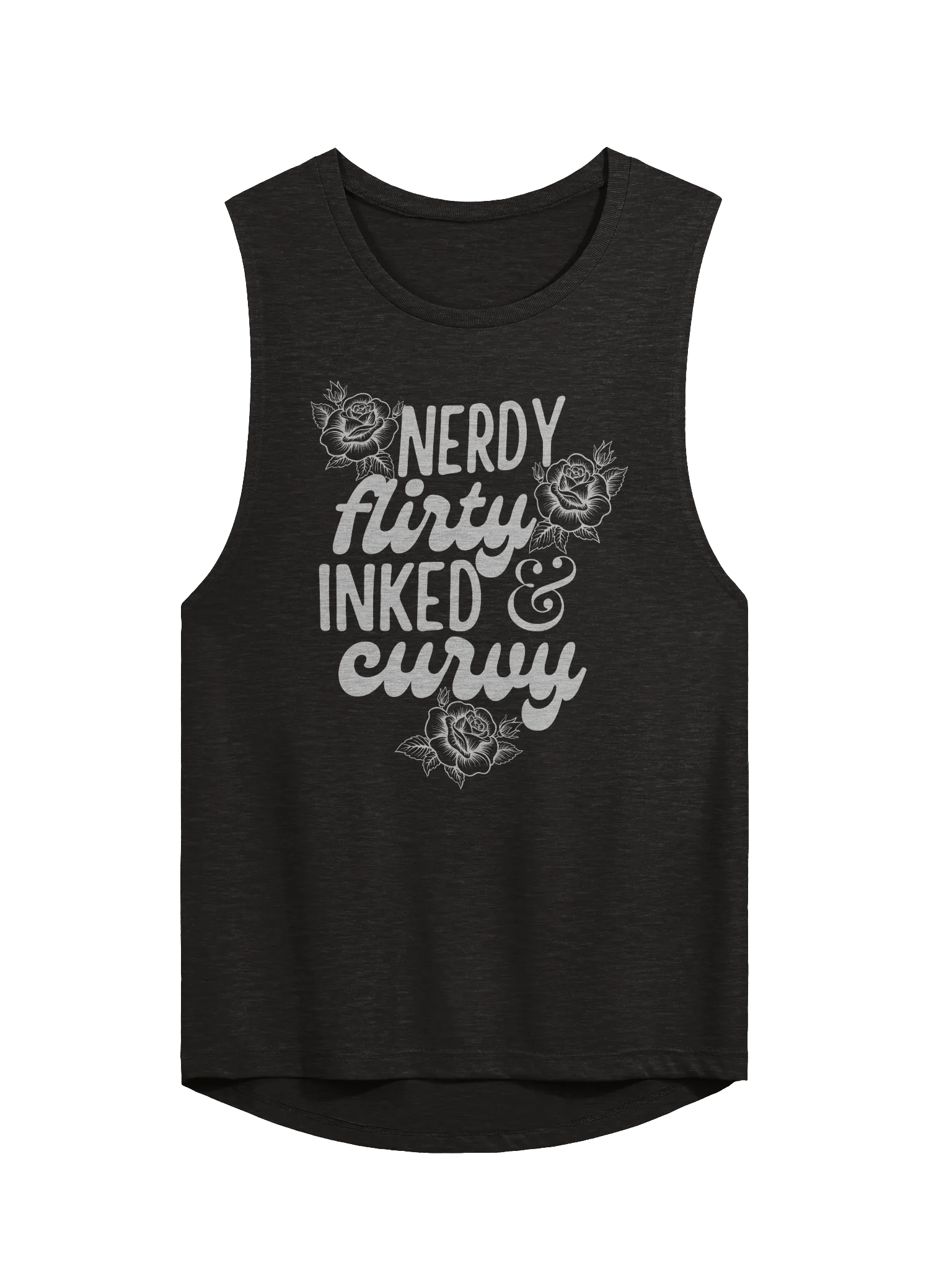 Nerdy Flirty Inked and Curvy Women's Muscle Tank product image (1)