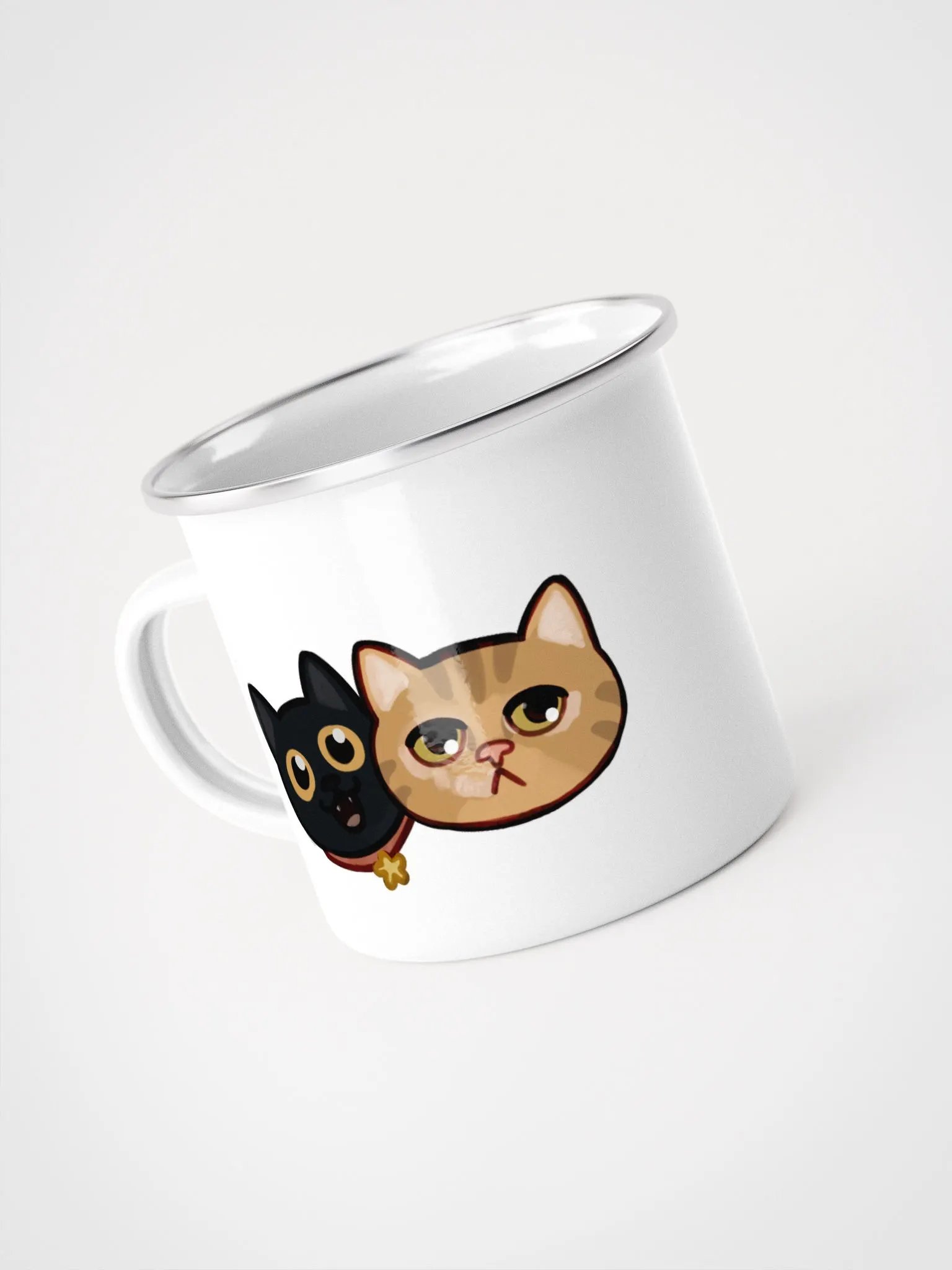 Straw Cat & Tao Purrfect Duo Enamel Mug product image (1)