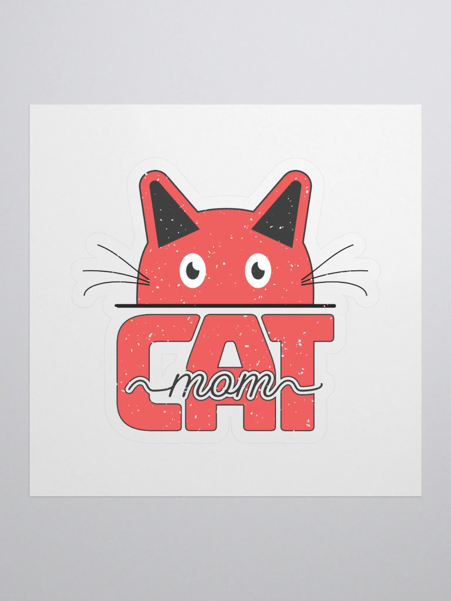 Cat Mom Kiss Cut Stickers product image (1)