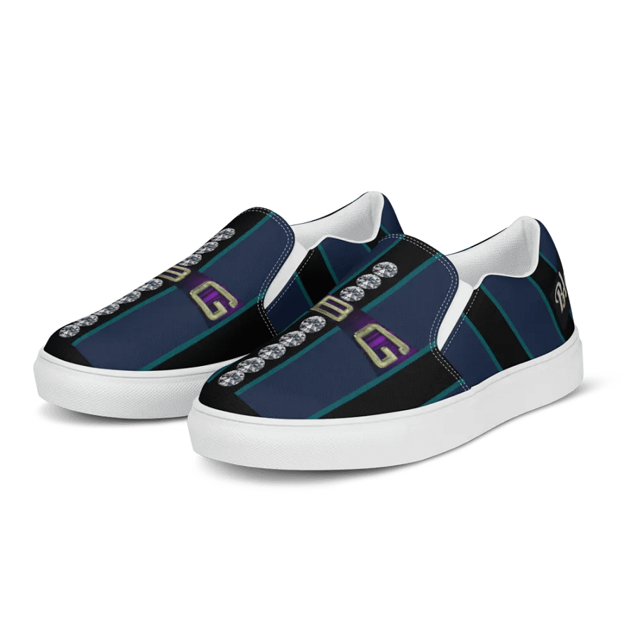 BBG Green & Blue Men's Diamond Cross Slip Ons product image (2)