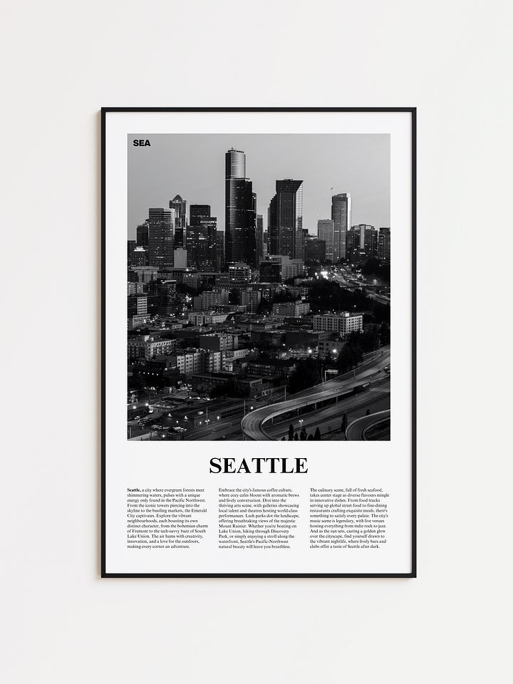 Seattle 04 Newspaper Poster product image (1)