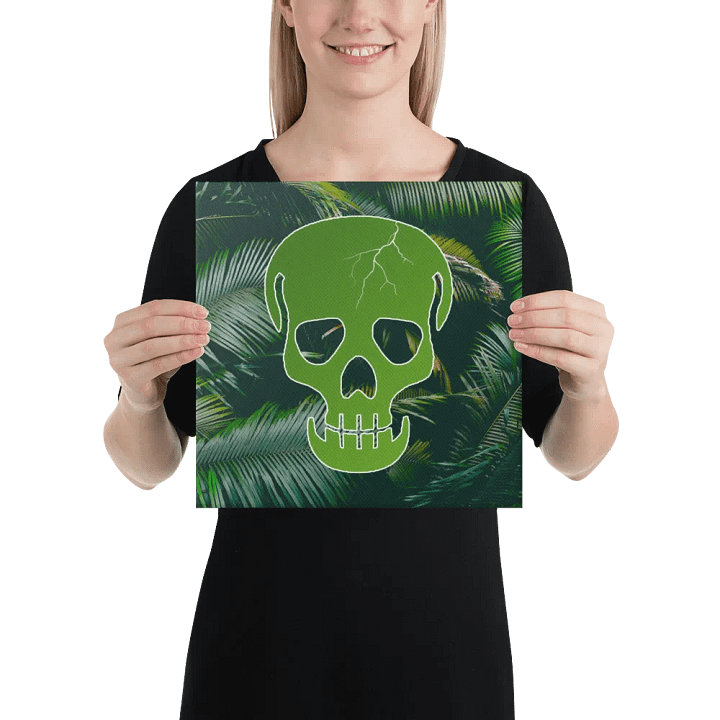 Endangered Species - Mexico - Tropical Mystery Green Skull Canvas Art product image (2)