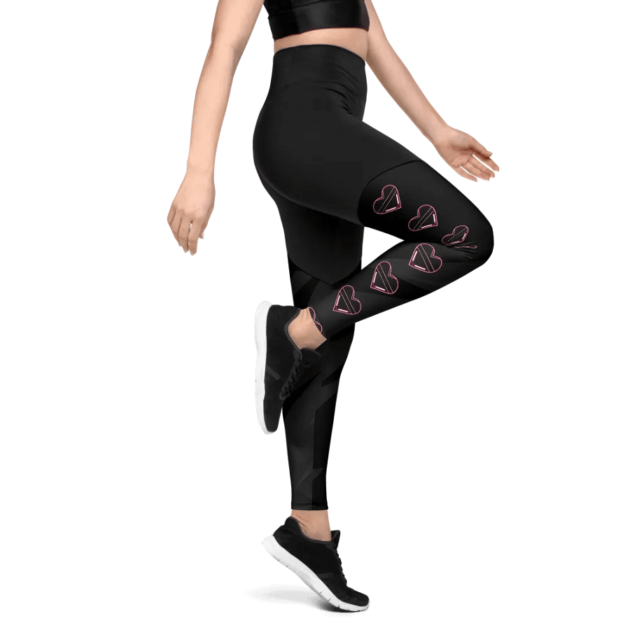DREADFANG Black/Pink Sports Leggings product image (8)