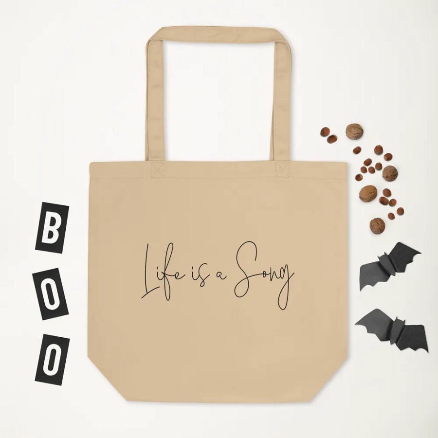 Life is a Song (Single-Sided) Beige Tote product image (6)
