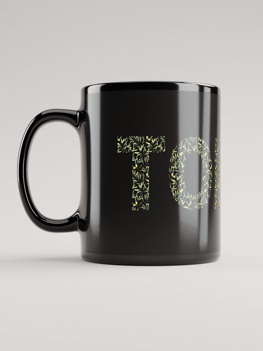 Mug Noir Toi et Moi - Décor feuilles d'Olivier de Provence- Cadeau couple product image (6)