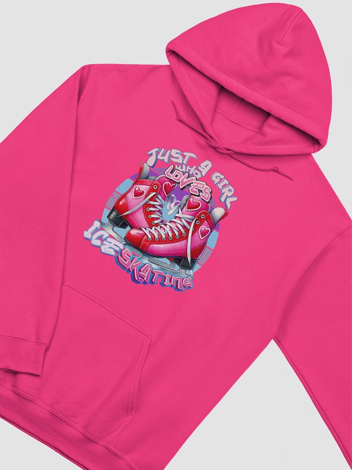 Just a Girl Who Loves Ice Skating Pink Skates Hoodie for Skaters product image (2)