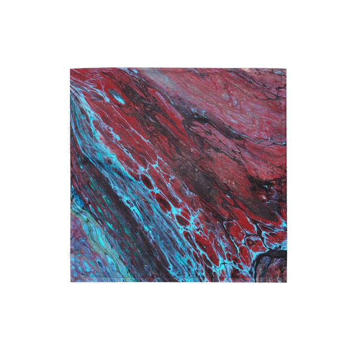 Abstract Acrylic Pour 'Crimson Tides' Bandana product image (1)