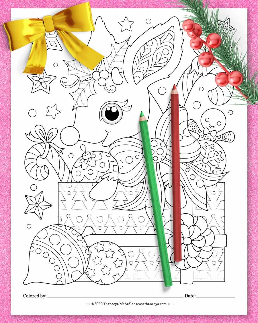 Christmas Animals Coloring Pages product image (3)