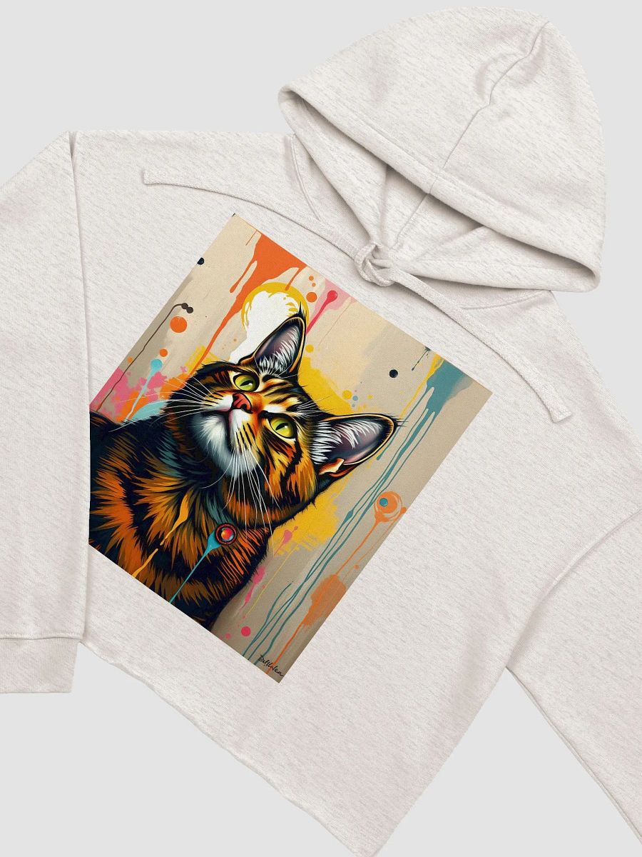 here kitty, kitty! Cozy Chic: Bella+Canvas Fleece Crop Hoodie product image (3)