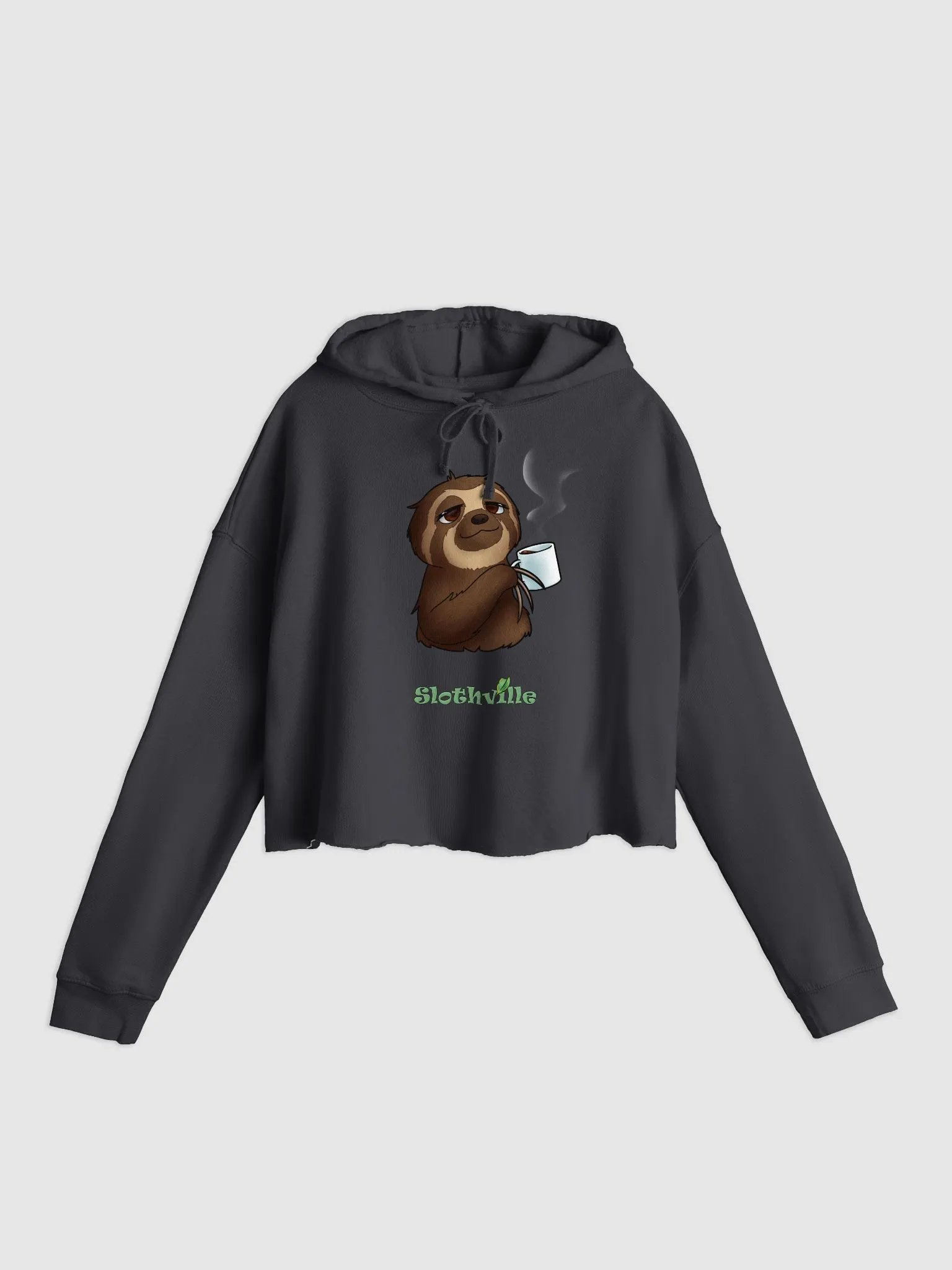 Slothville Mug-Holding Cropped Hoodie product image (9)