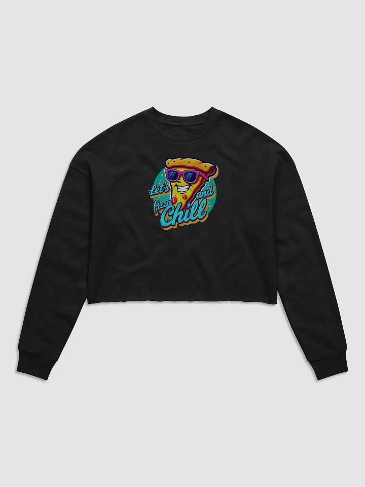 Pizza and Chill Women's Fleece Crop Sweatshirt Bella+Canvas (Women's) product image (1)