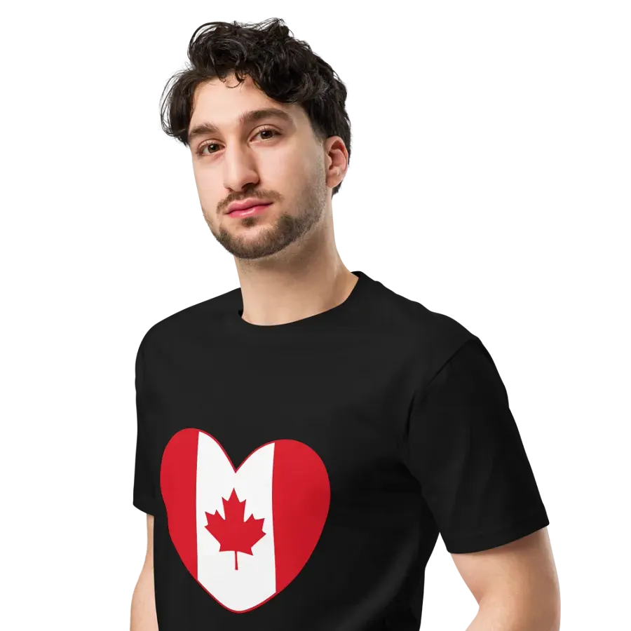 Canadian Flag Heart Unisex T-Shirt product image (8)