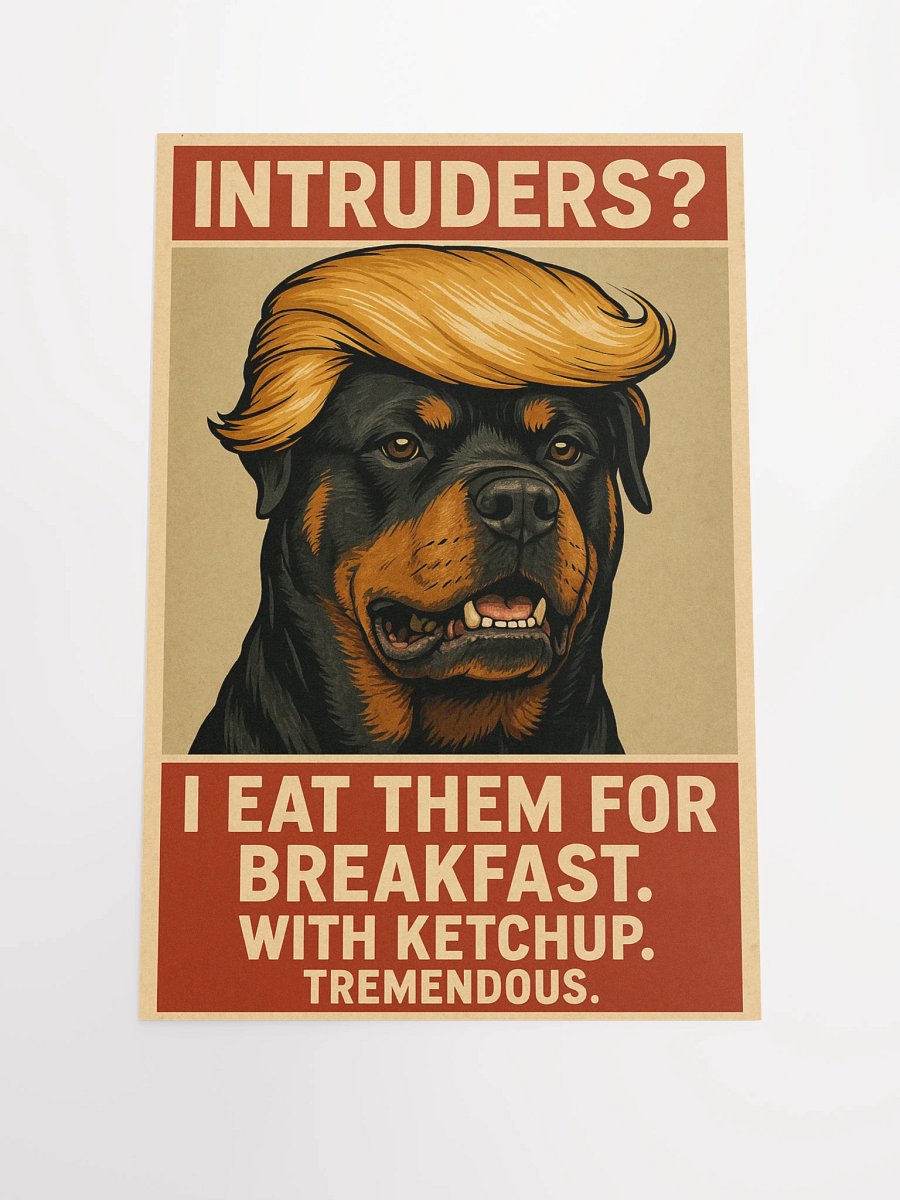 Rottweiler Warning Poster For Intruders product image (3)