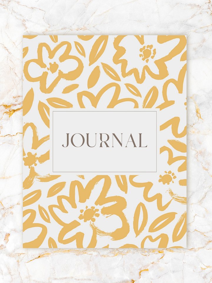 Yellow Floral Journal Cover product image (1)