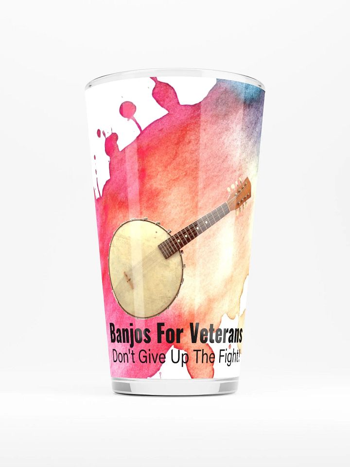Banjos For Veterans (B4V) Artwork Shaker Pint Glass 16 oz product image (1)