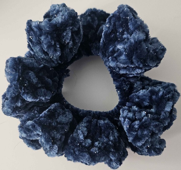 Midnight Sea Sparkle Velvet Scrunchies product image (1)