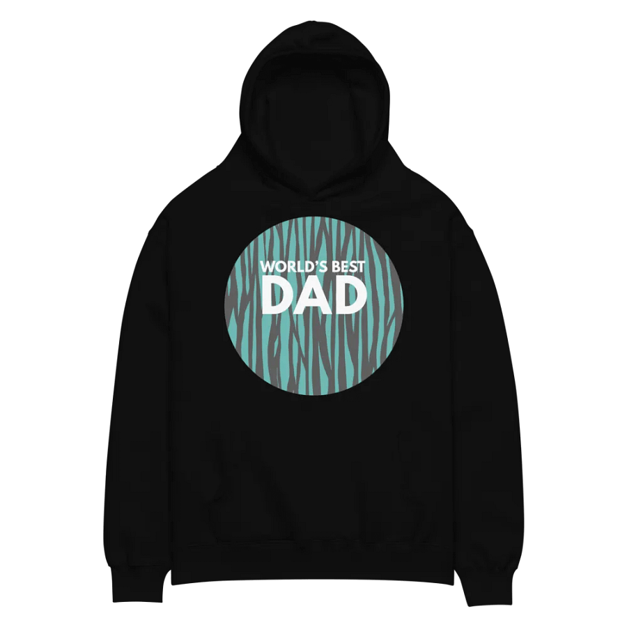 World's Best Dad Teal Stripe eco Hoodie product image (2)