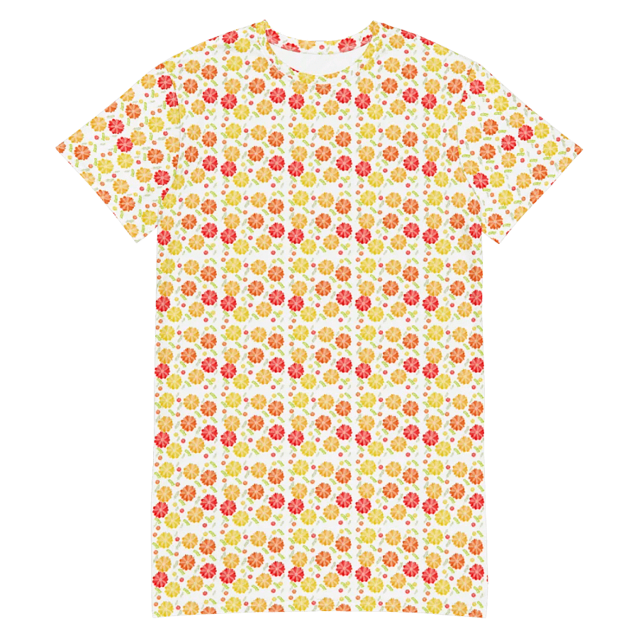 Orange Floral T-Shirt Dress product image (3)