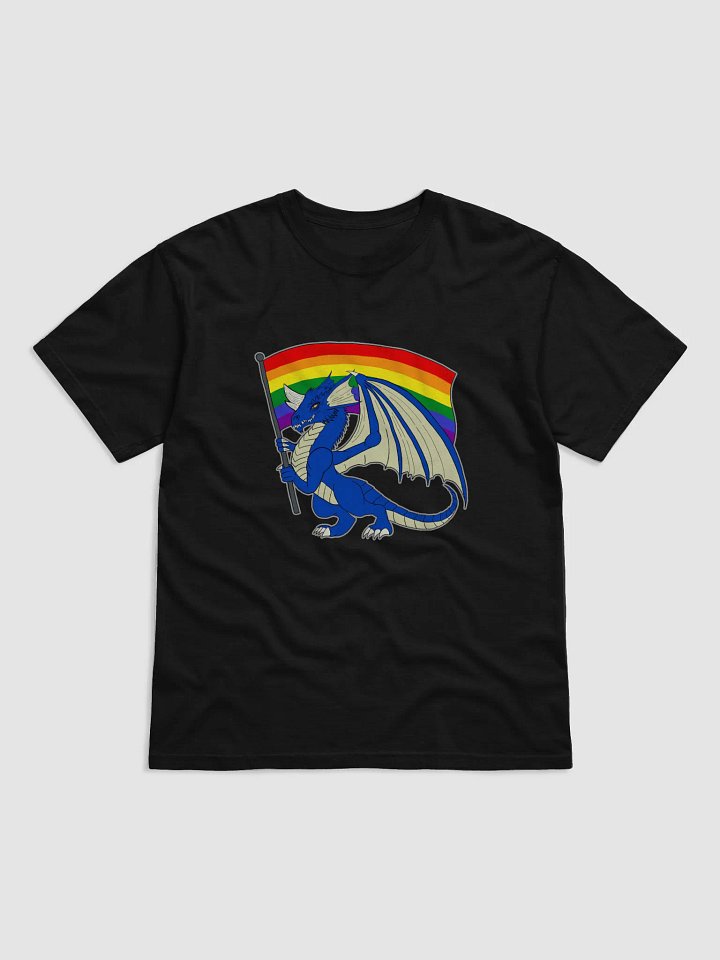 Pride Dragon T-Shirt | LGBTQ+ Fantasy Shirt | Rainbow Flag Dragon Tee product image (8)