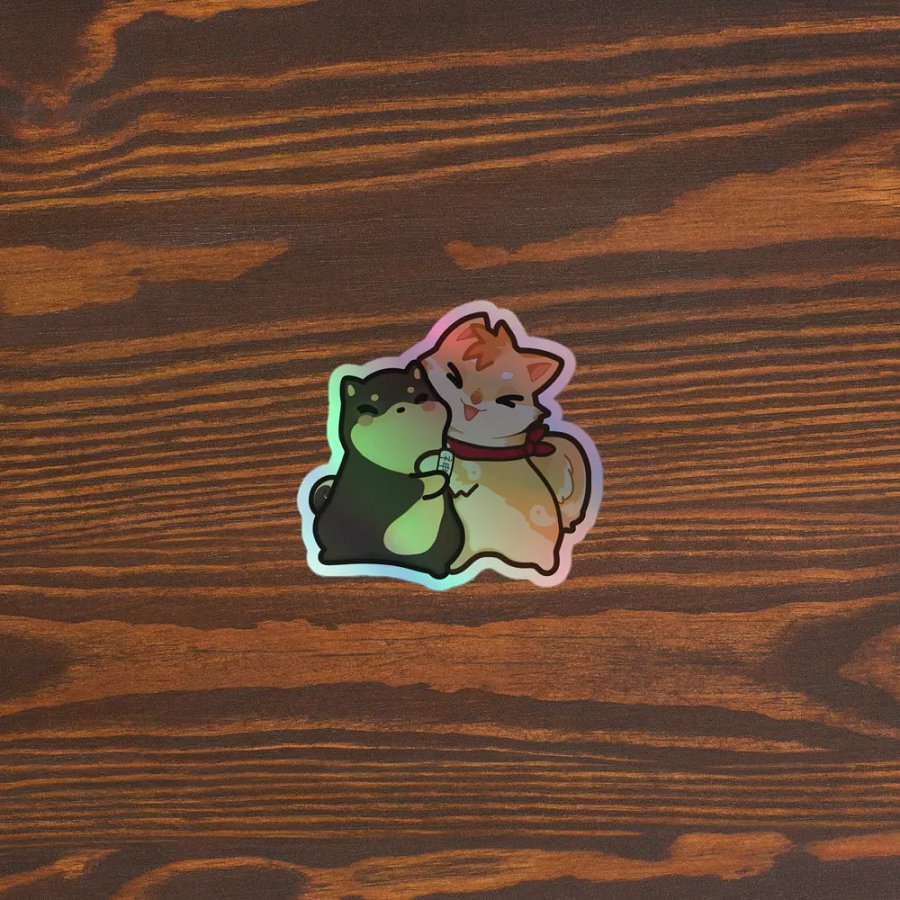 Paniku & Oda Hug Holographic Sticker product image (3)