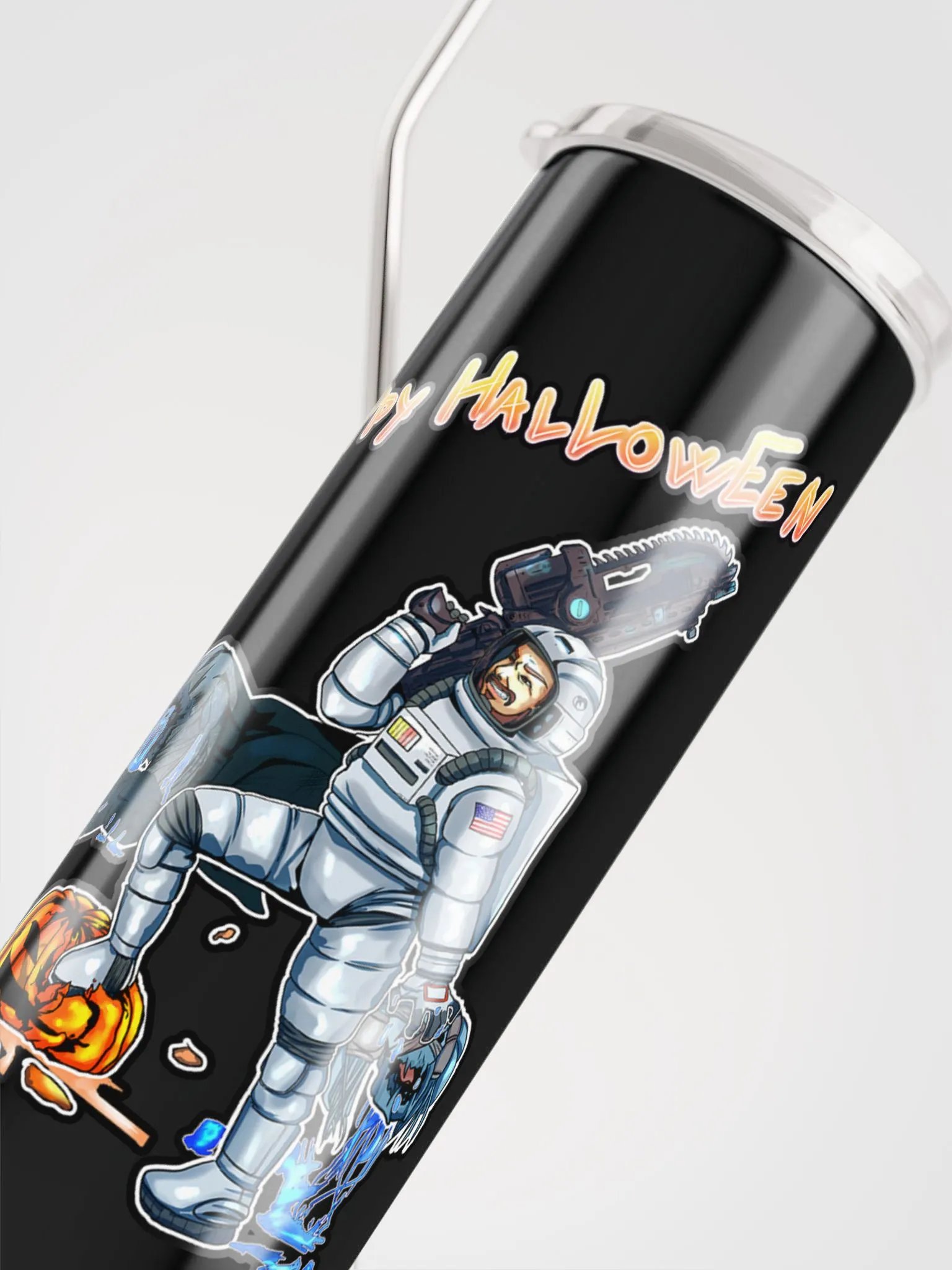 BeEasyBeez Halloween Tumbler w/ Metal Straw product image (10)