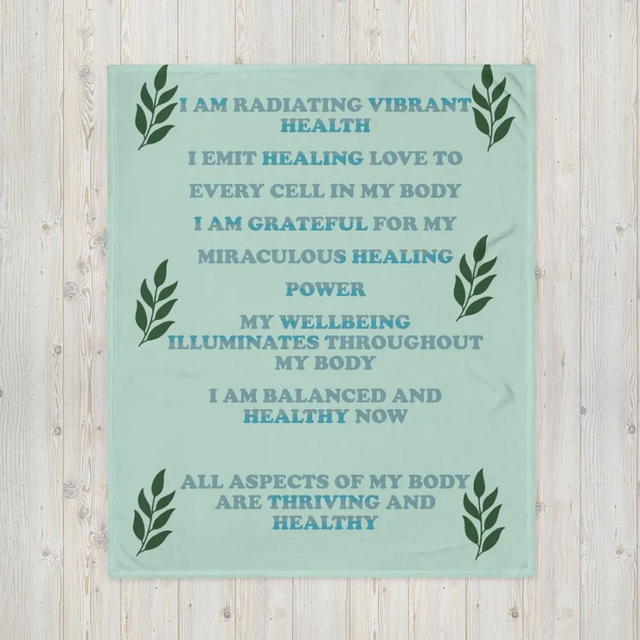 Positive affirmation blanket for good health product image (5)