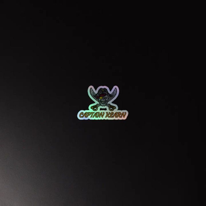 Captain Kearn Pirate Skull Holographic Sticker Sheet product image (4)