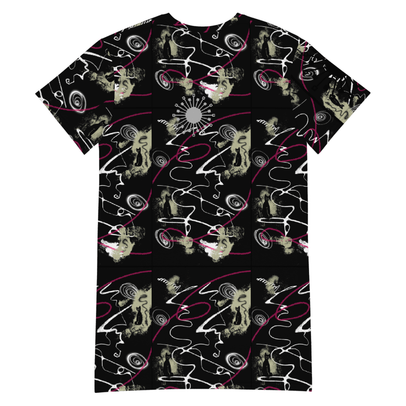 ScribbleWear #5 T-Shirt Dress/Black-Cat product image (2)