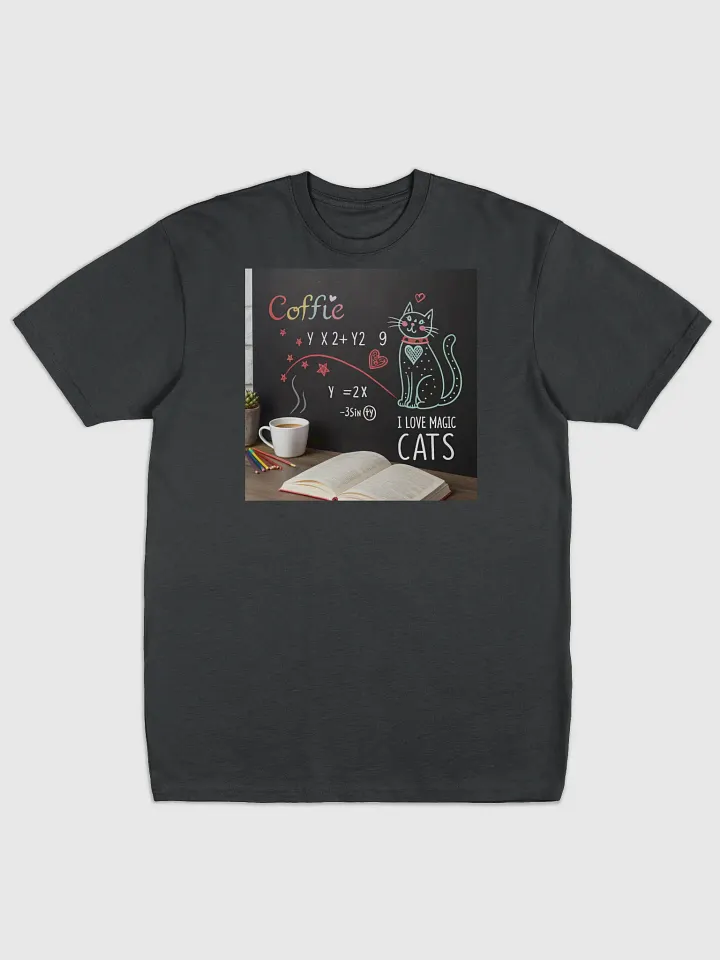 Whimsical Cat Coffee Chalkboard Tee product image (5)