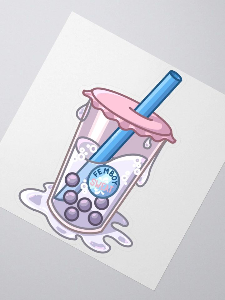 Femboy Sweat Boba Sticker product image (4)
