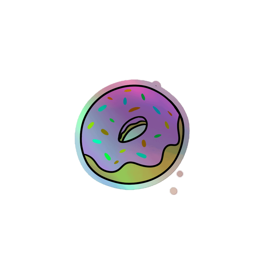Donut Holographic Sticker product image (1)