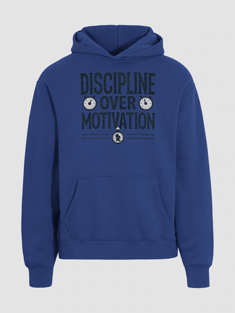 Discipline Over Motivation : Stoic Mindset Gym Workout Hoodie. product image (6)
