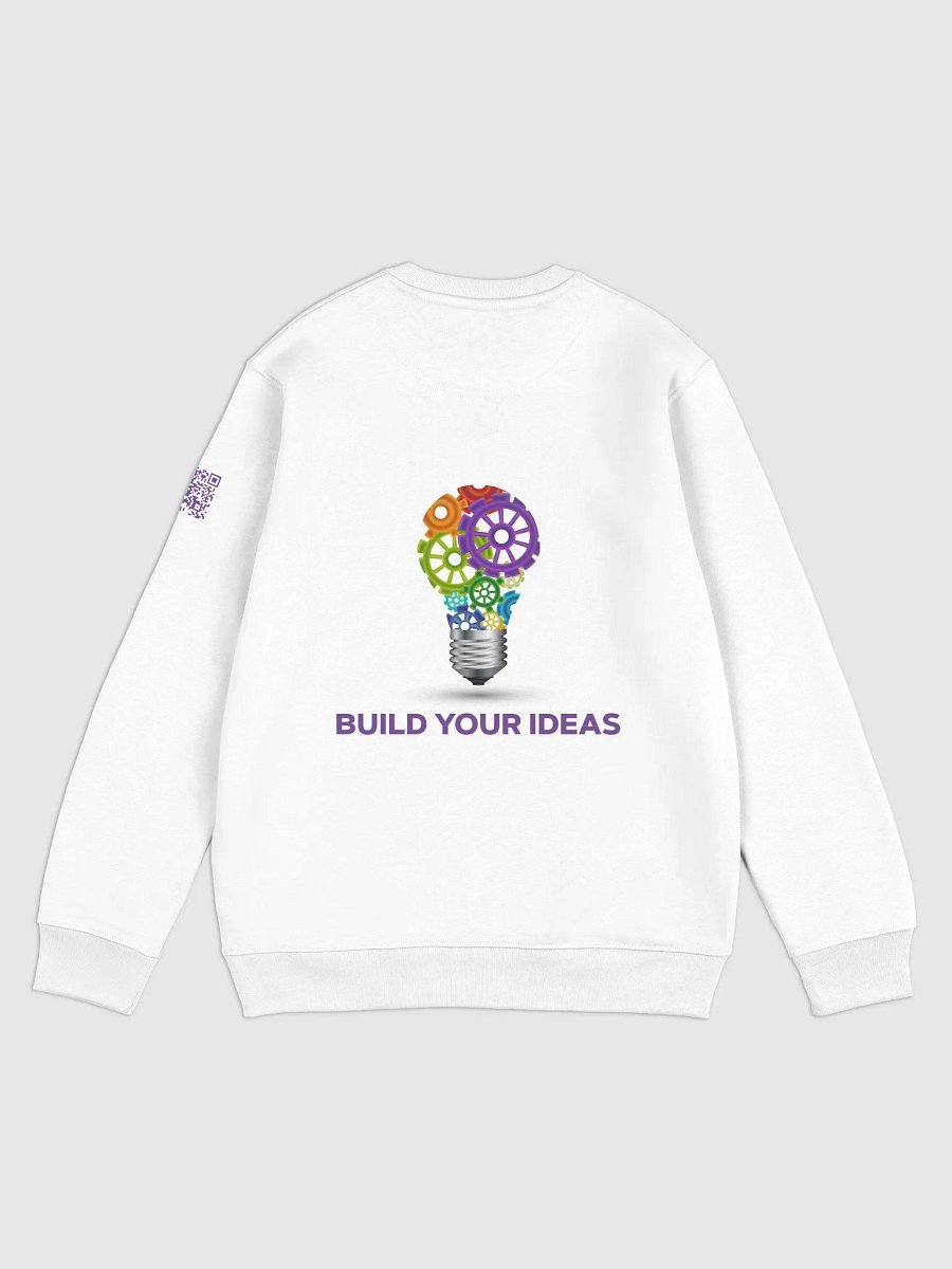 Build Your Ideas Crewneck Sweatshirt Crisp White With Purple product image (2)