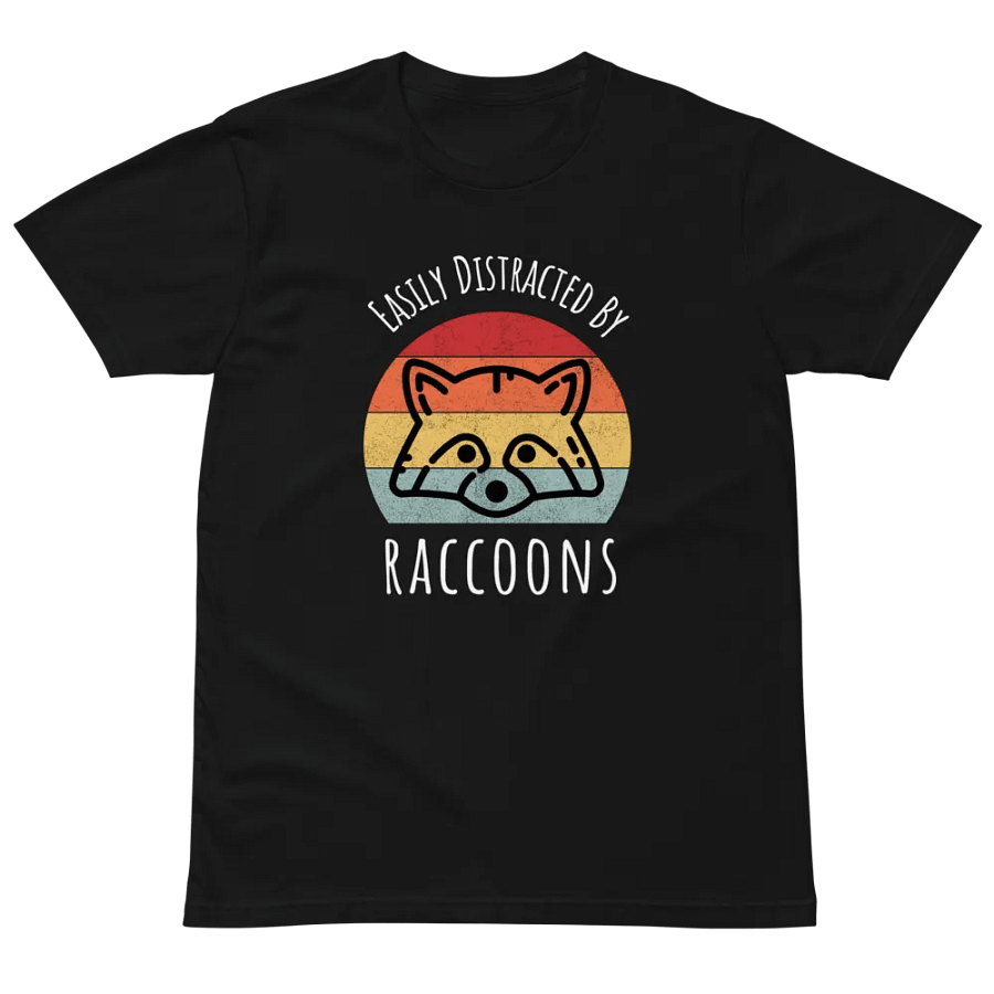 Easily Distracted by Raccoons Unisex Premium T-Shirt product image (2)