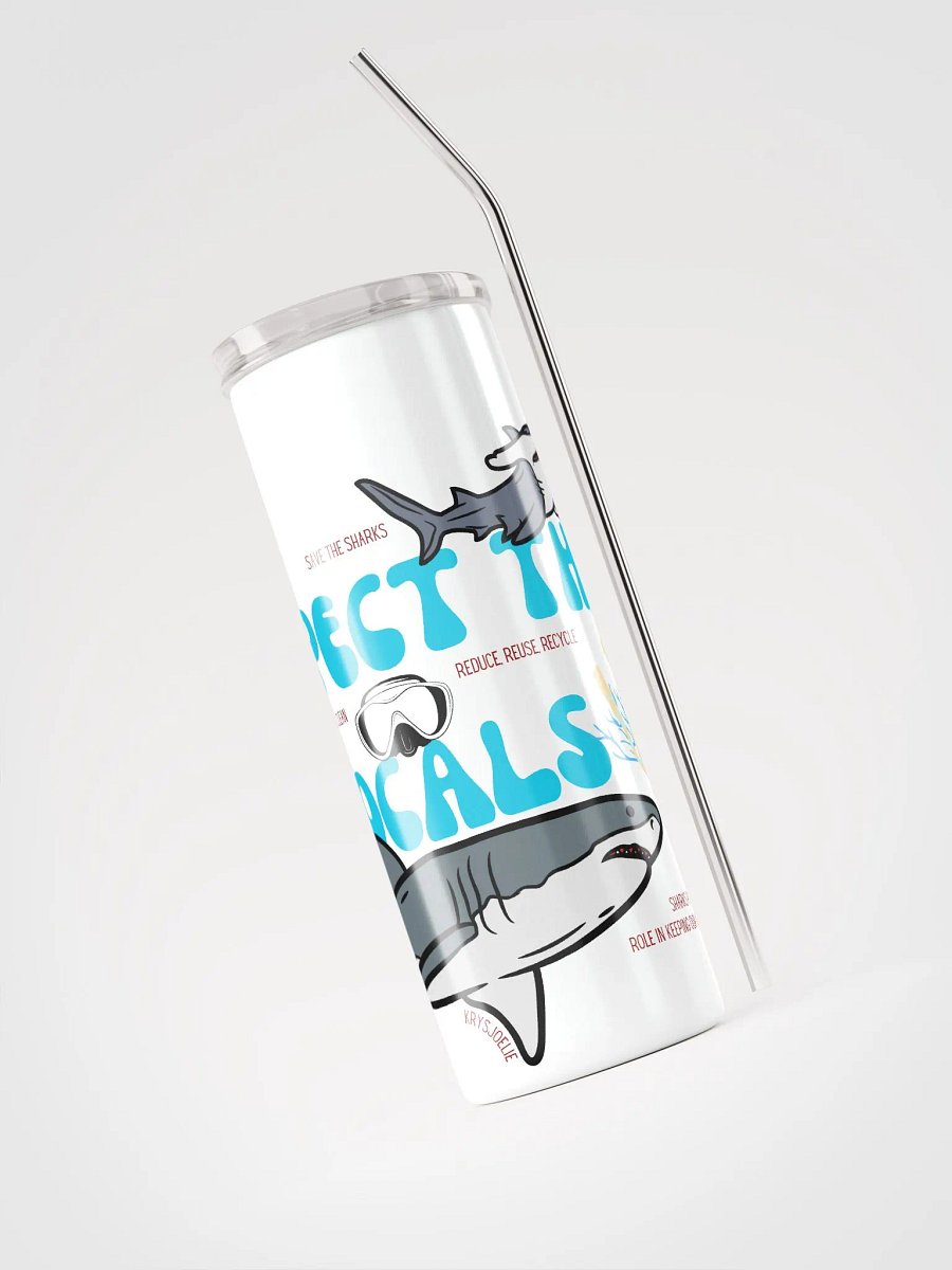 RESPECT THE LOCALS White Tumbler w/ Straw product image (3)