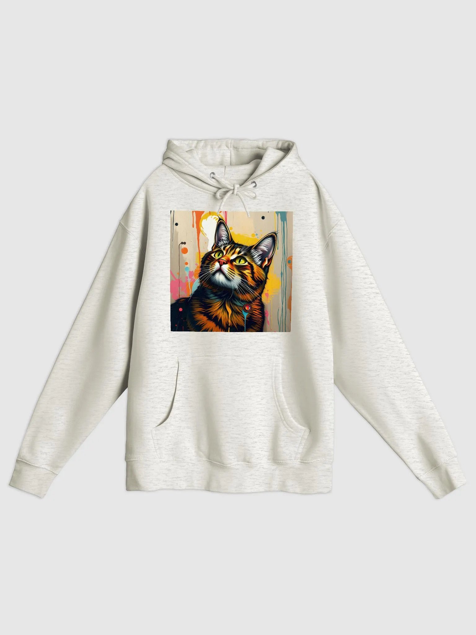 Pretty kitty splatter style! Cozy Comfort Unisex Hoodie product image (1)