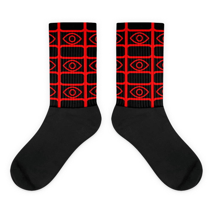 EyeSeeThru Logo Pattern Black Foot Socks product image (2)