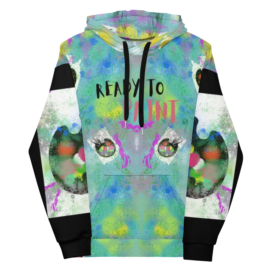 Splatter-Wear #3 All-Over-Print Unisex Hoodie/Aqua product image (5)