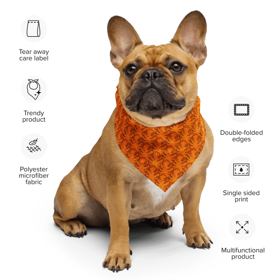 Orange Monstera Bandana product image (5)