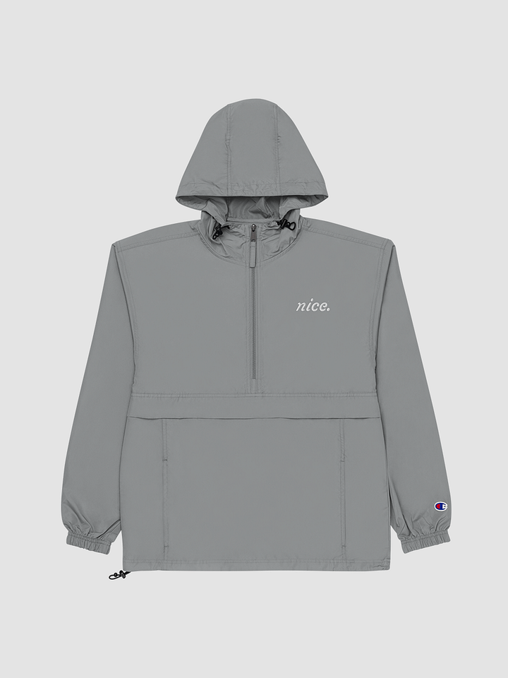 Nice. X Champion Windbreaker (White on Grey) product image (1)