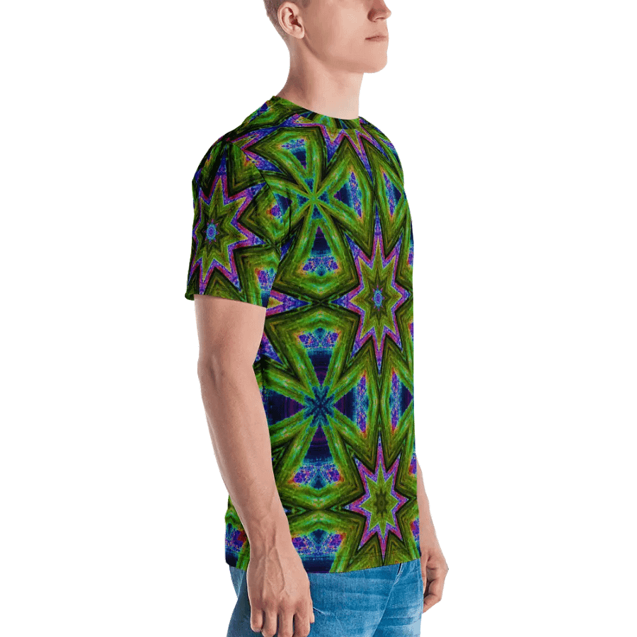 Abstract Stars and Crosses Men's Crewneck T Shirt product image (4)